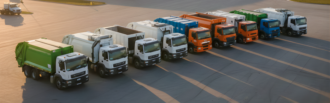 12V & 24V air conditioner for waste management garbage trucks and refuse collection vehicles at recycling facility