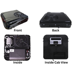 
B-COOL X7RM rooftop no-idle air conditioner profile view — 12V 24V DC cooling and PTC electric heating unit