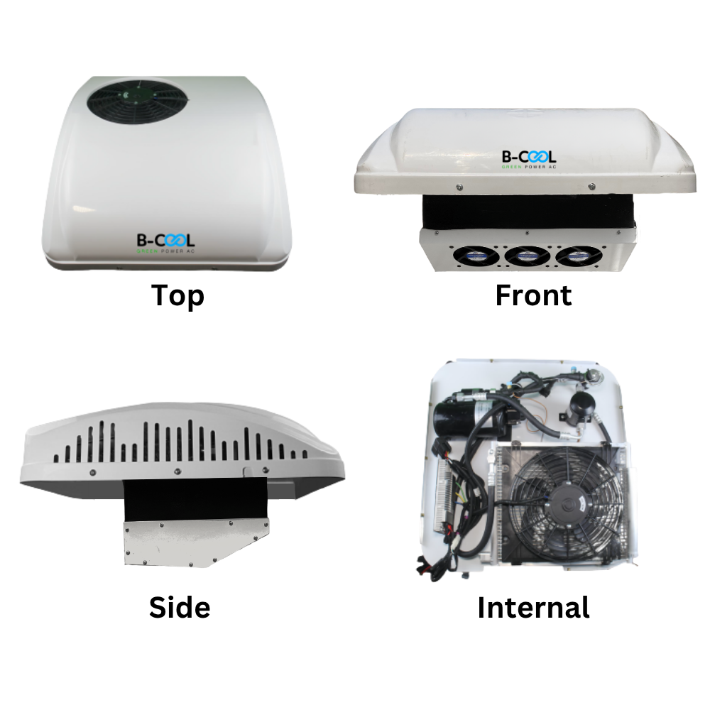 B-COOL RF digital control panel showing temperature display power view defrost increase decrease buttons