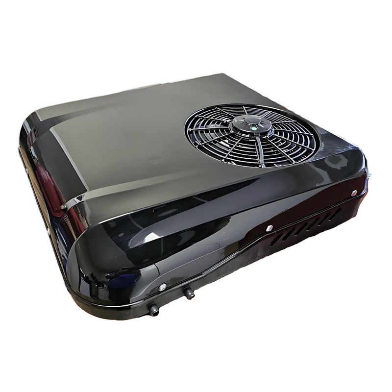 B-COOL X7RM 12V 24V DC rooftop air conditioner with PTC heating — no-idle 4-season AC for trucks and heavy equipment