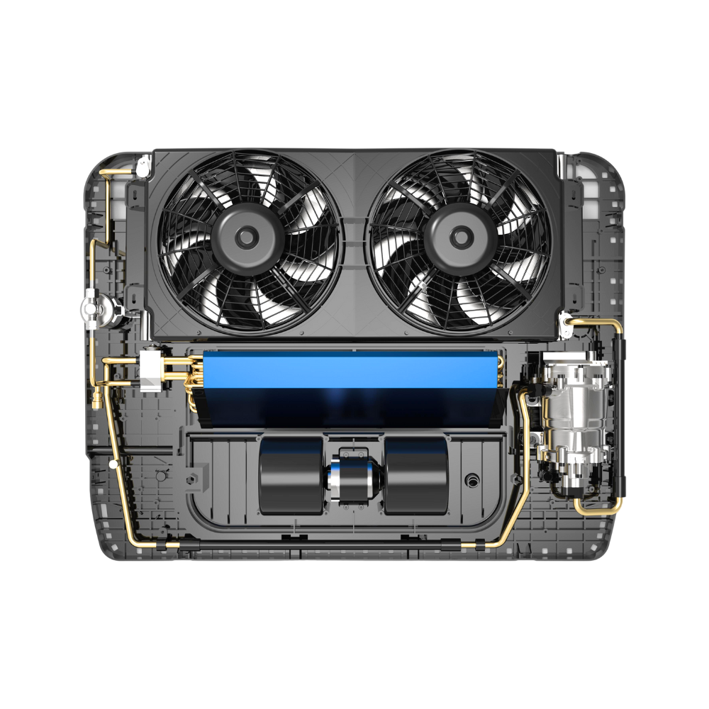 B-COOL 12RM Dual Fan | 12V & 24V DC Powered Roof Mount Air Conditioner