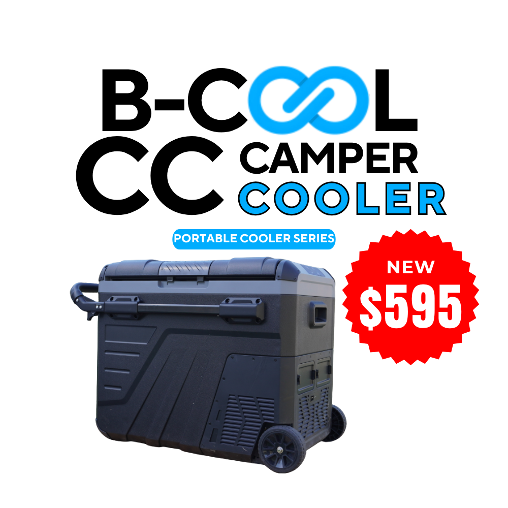 B-COOL CC Camper Cooler 45L portable compressor fridge freezer for trucks RVs and overlanding — 12V 24V DC R134a -20°C to 40°C - ONLY $595