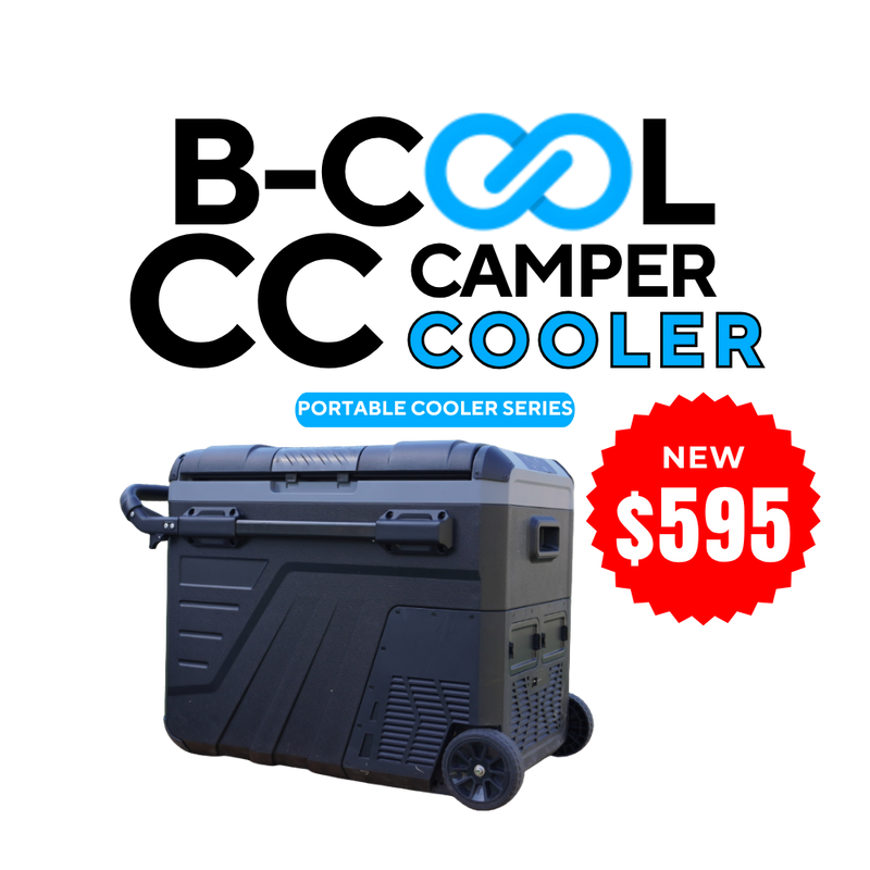 B-COOL CC Camper Cooler 45L portable compressor fridge freezer for trucks RVs and overlanding — 12V 24V DC R134a -20°C to 40°C - ONLY $595