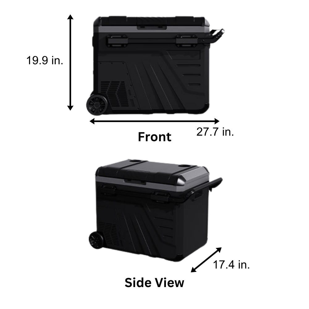 B-COOL CC control panel — power temperature up temperature down ECO MAX buttons