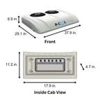 B-COOL YTRM 12V DC rooftop AC condenser — aftermarket no-idle air conditioner for yard trucks and terminal tractors