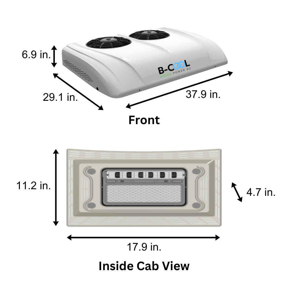 B-COOL YTRM | Industrial 12V & 24V DC Air Conditioner for Yard Trucks