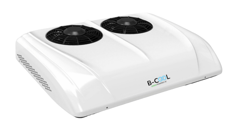 The B-COOL13500RM, our newest and most powerful Roof Mounted air conditioner. This dual-fan unit has been designed for those who require more BTUs in hot environments, making it perfect for slow-moving vehicles with larger cabs.